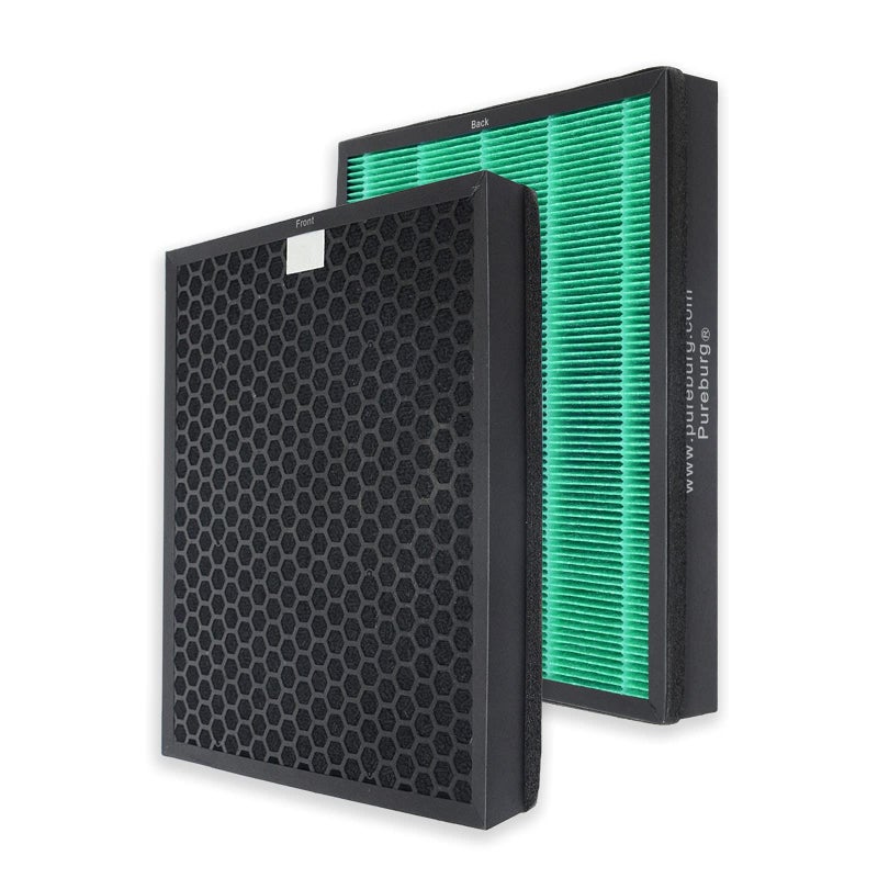 PUREBURG Replacement Filter Set Compatible with Coway Airmega 300 300S Air Purifier,H13 HEPA Activated Carbon MAX2 3-Stage Filtration - Image 1